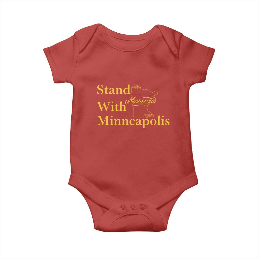 Stand With Minneapolis Baby Onesie Community And Social Justice Gift