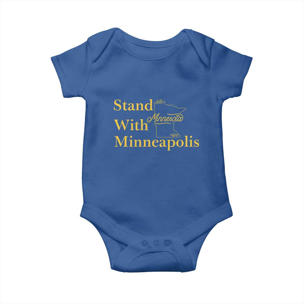 Stand With Minneapolis Baby Onesie Community And Social Justice Gift