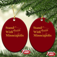 Stand With Minneapolis Ceramic Ornament Community And Social Justice Gift