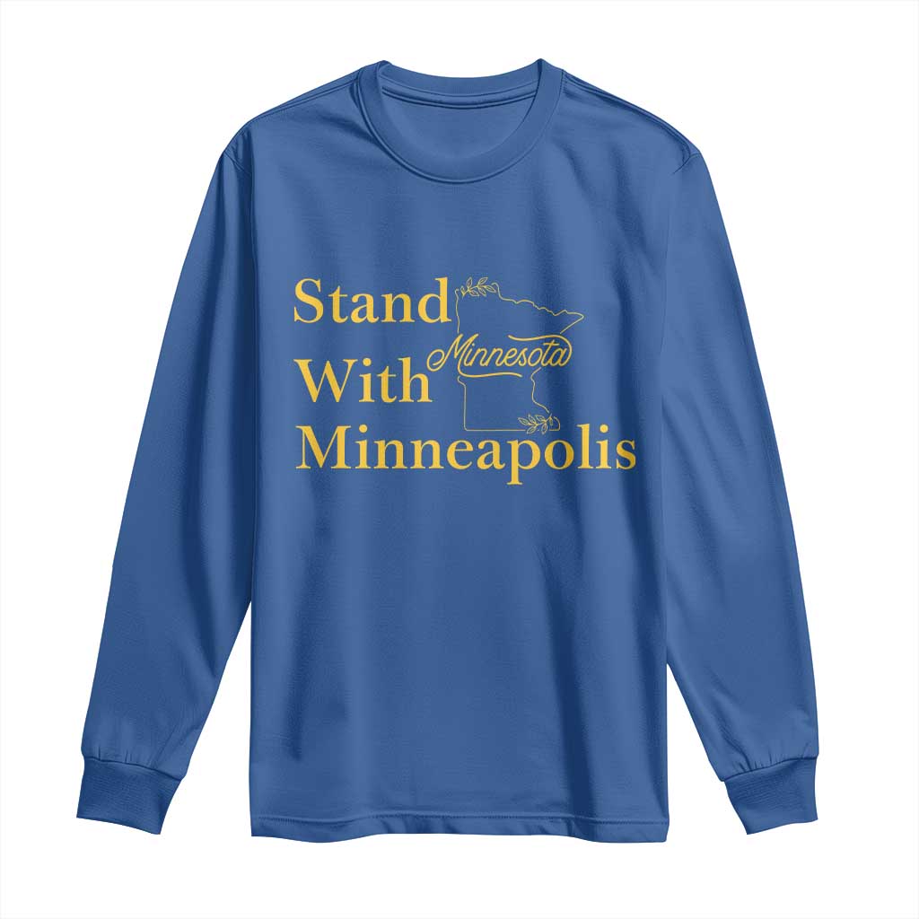 Stand With Minneapolis Long Sleeve Shirt Community And Social Justice Gift