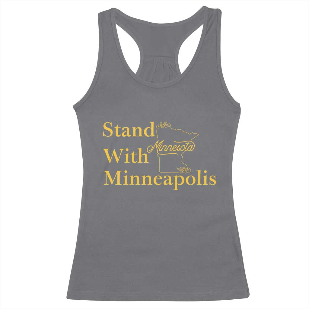 Stand With Minneapolis Racerback Tank Top Community And Social Justice Gift