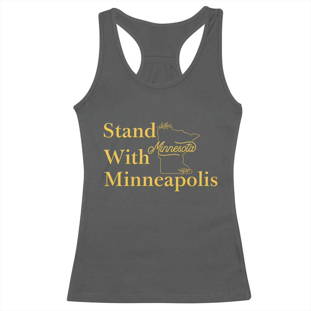 Stand With Minneapolis Racerback Tank Top Community And Social Justice Gift
