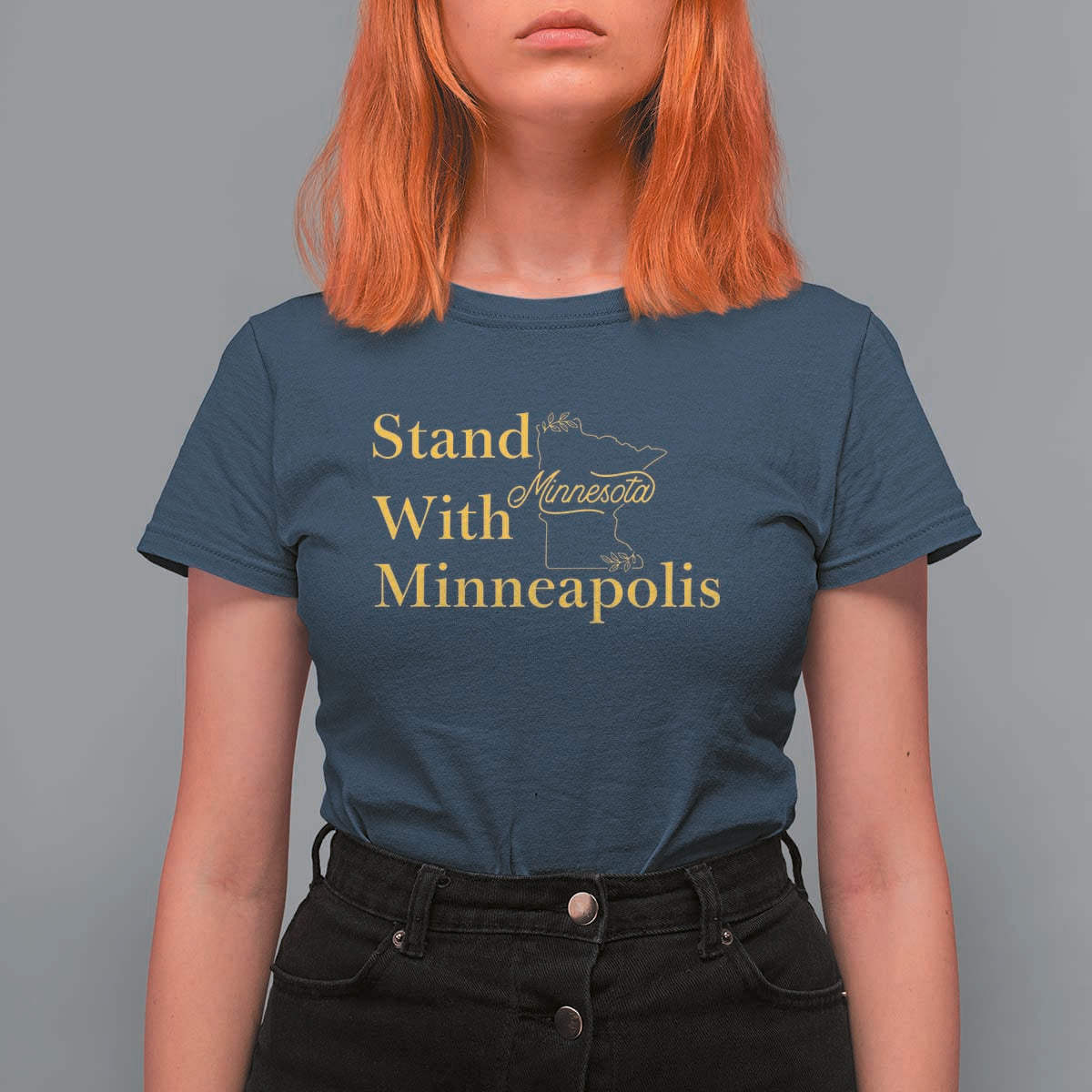 Stand With Minneapolis T Shirt For Women Community And Social Justice Gift