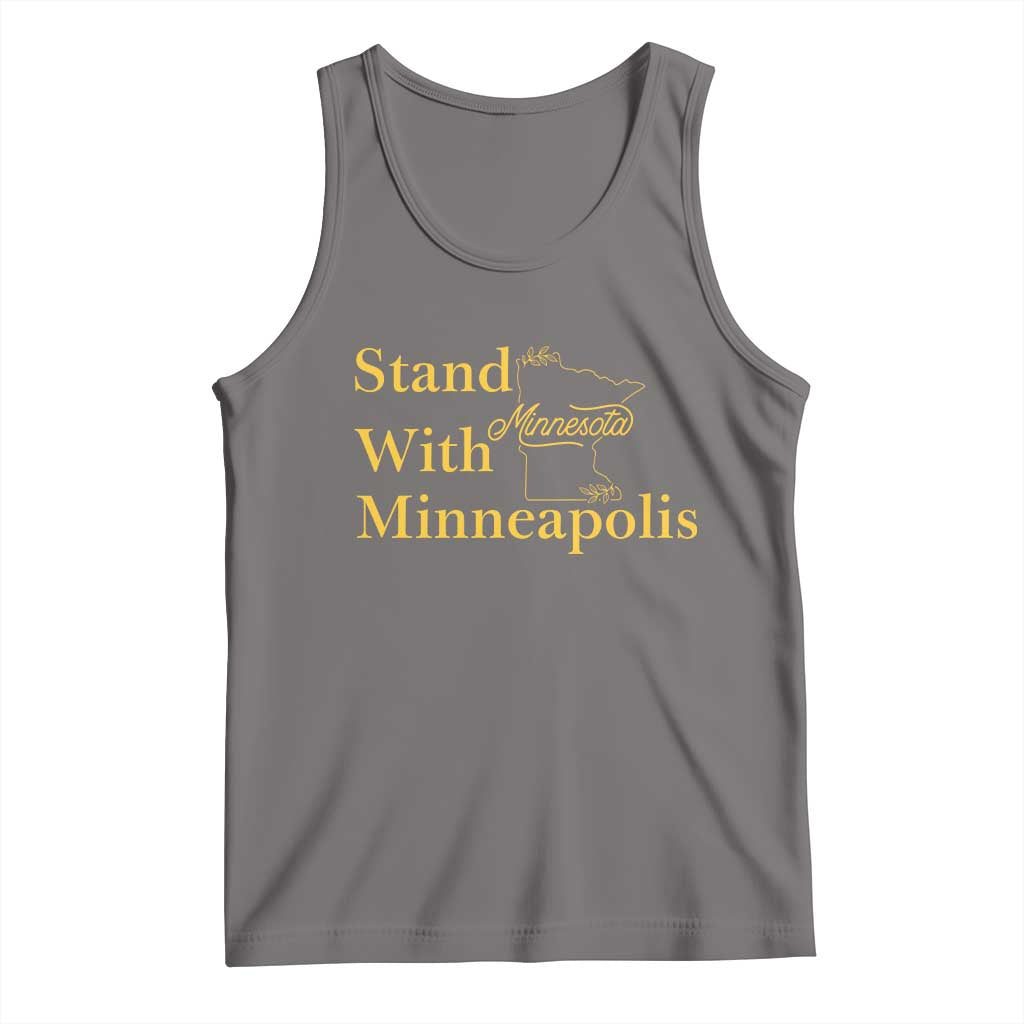 Stand With Minneapolis Tank Top Community And Social Justice Gift
