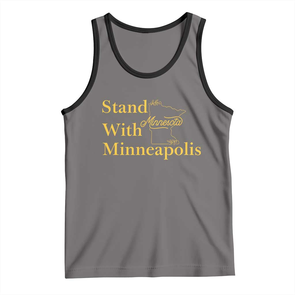 Stand With Minneapolis Tank Top Community And Social Justice Gift