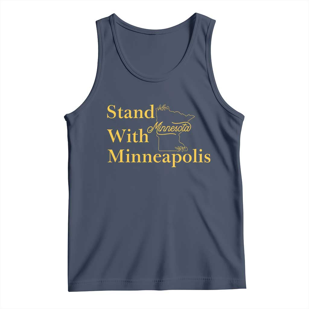 Stand With Minneapolis Tank Top Community And Social Justice Gift