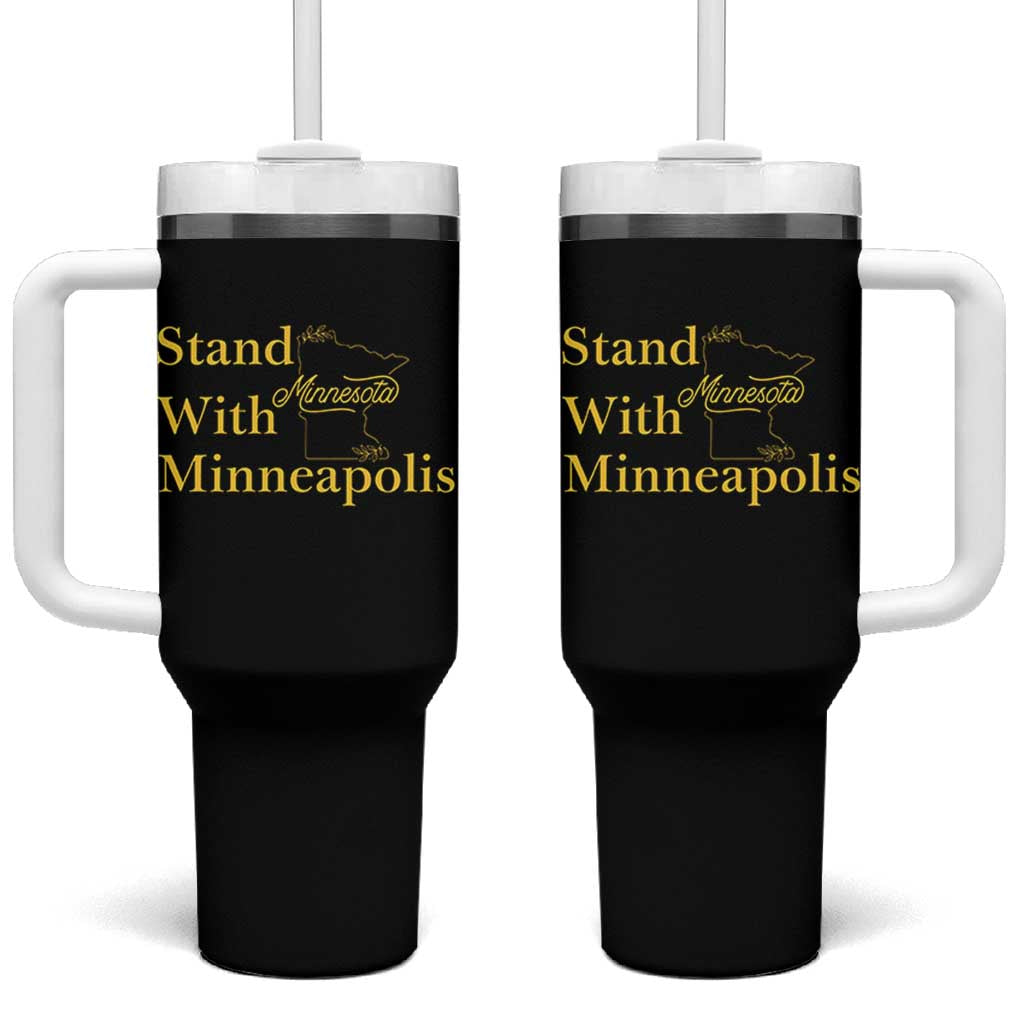 Stand With Minneapolis Tumbler With Handle Community And Social Justice Gift