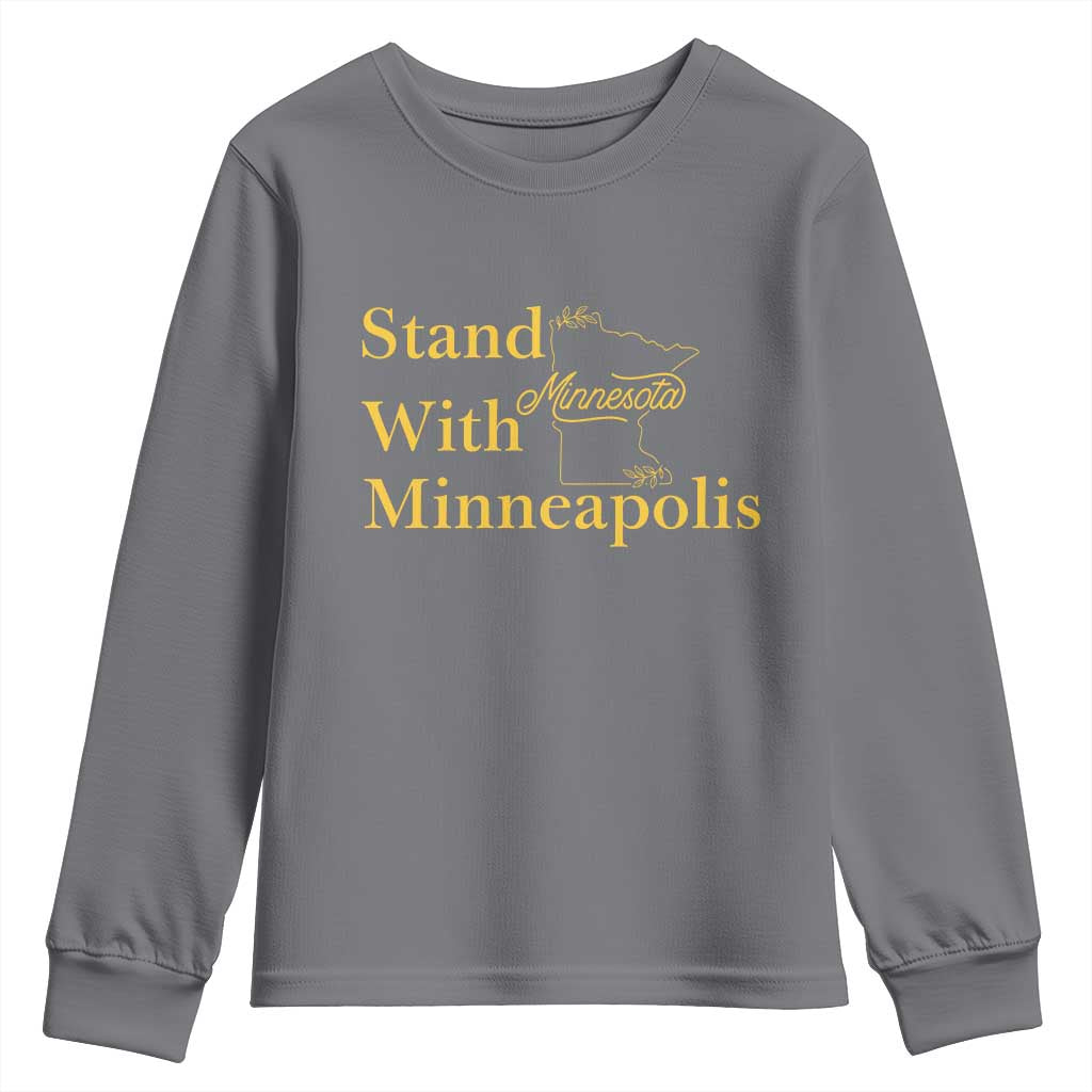 Stand With Minneapolis Youth Sweatshirt Community And Social Justice Gift