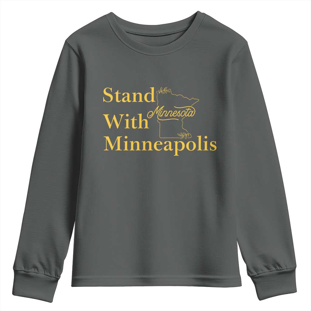 Stand With Minneapolis Youth Sweatshirt Community And Social Justice Gift