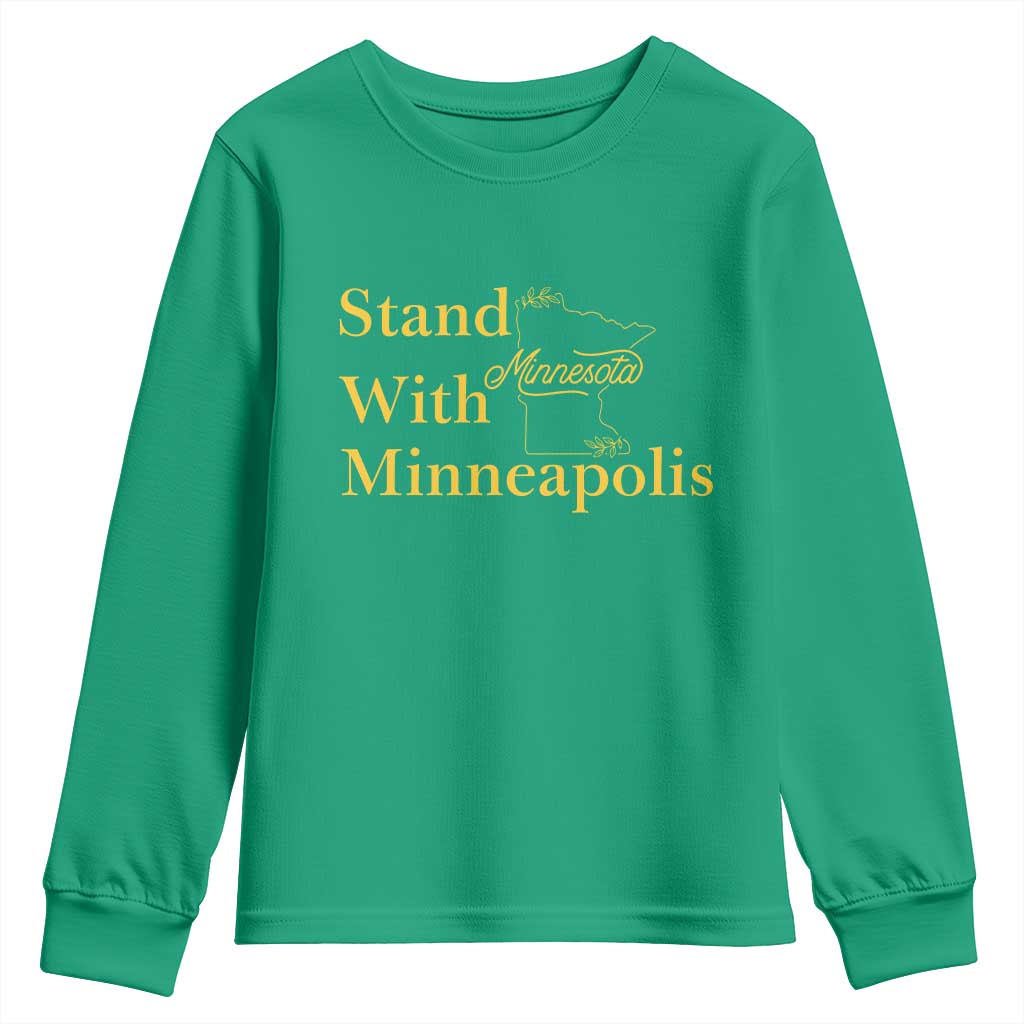 Stand With Minneapolis Youth Sweatshirt Community And Social Justice Gift