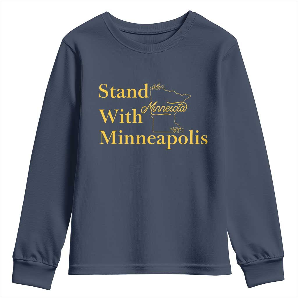 Stand With Minneapolis Youth Sweatshirt Community And Social Justice Gift