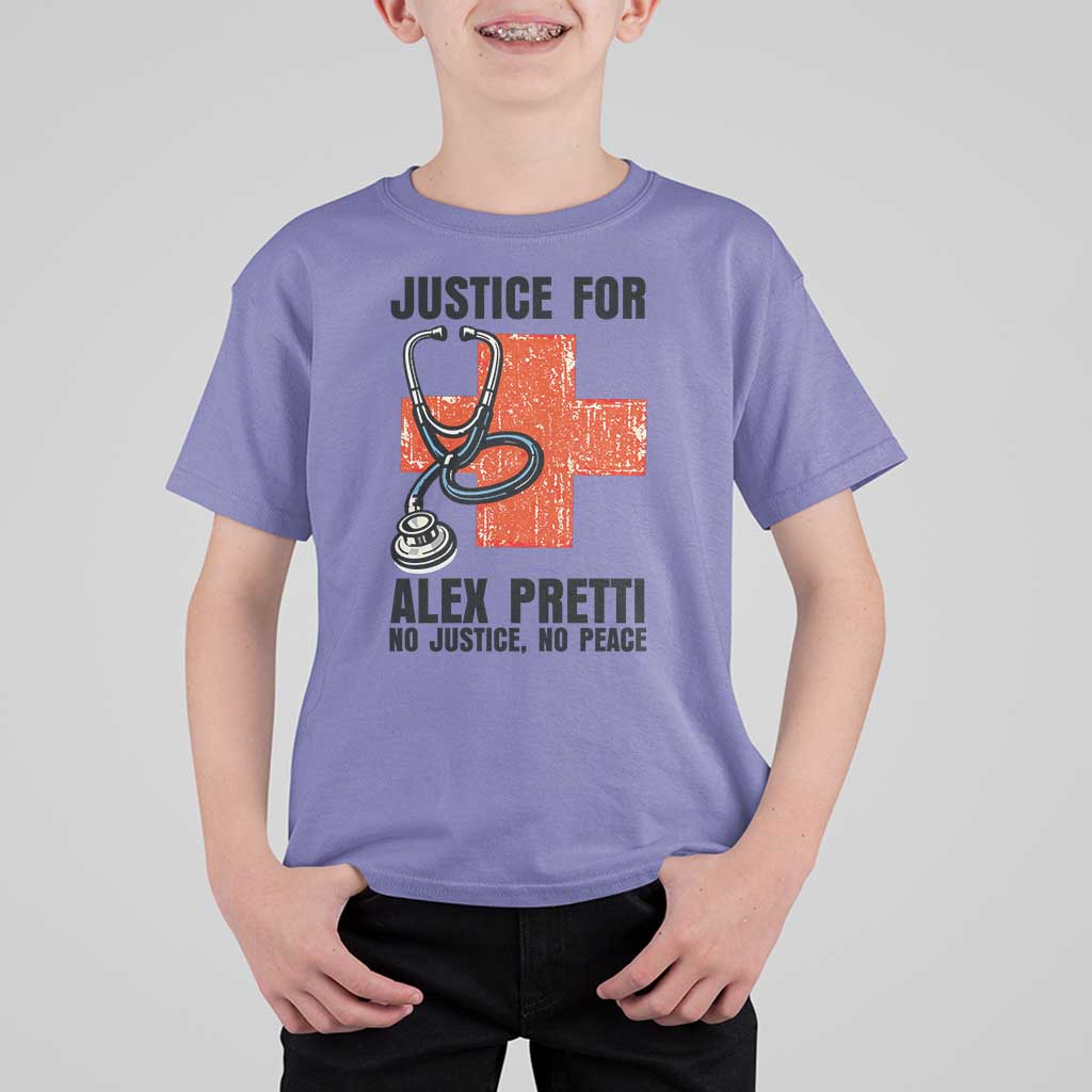 Justice For Alex Pretti T Shirt For Kid Minneapolis Support Gift