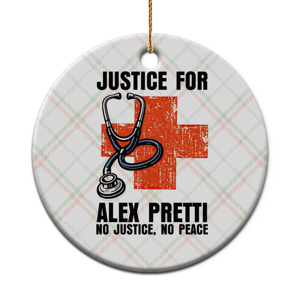 Justice For Alex Pretti Ceramic Ornament Minneapolis Support Gift