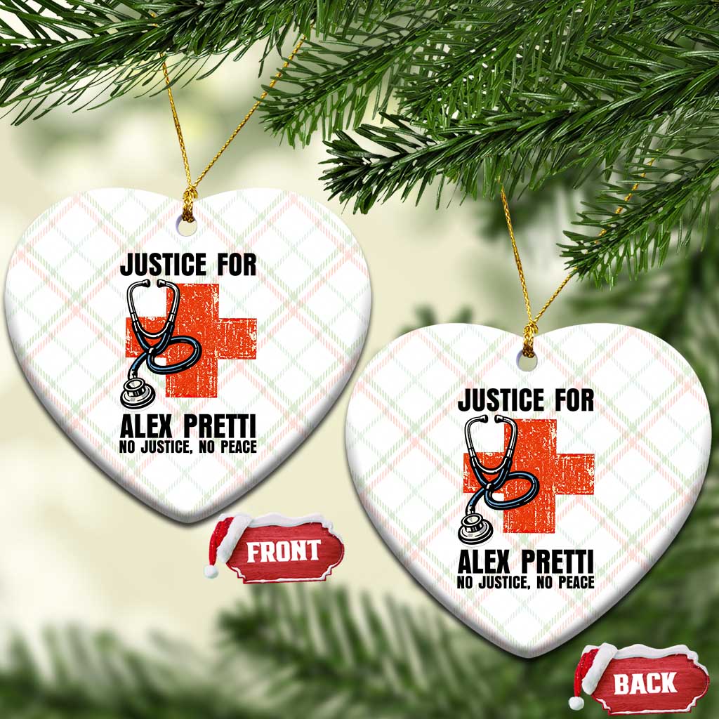 Justice For Alex Pretti Ceramic Ornament Minneapolis Support Gift