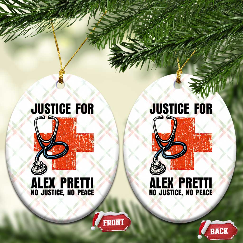Justice For Alex Pretti Ceramic Ornament Minneapolis Support Gift