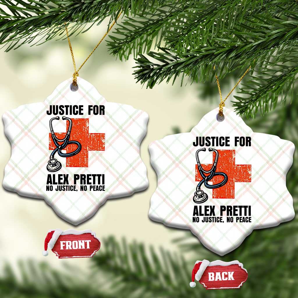 Justice For Alex Pretti Ceramic Ornament Minneapolis Support Gift