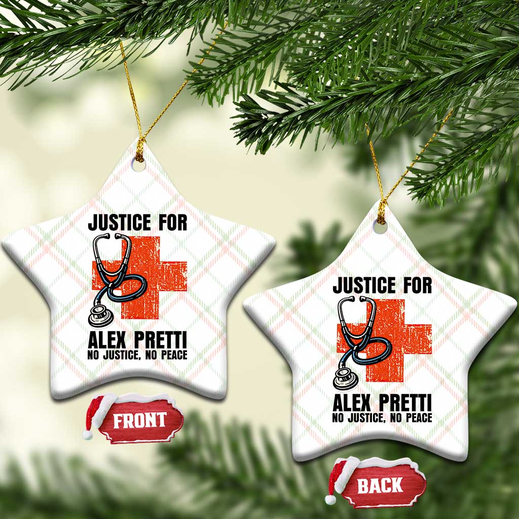 Justice For Alex Pretti Ceramic Ornament Minneapolis Support Gift