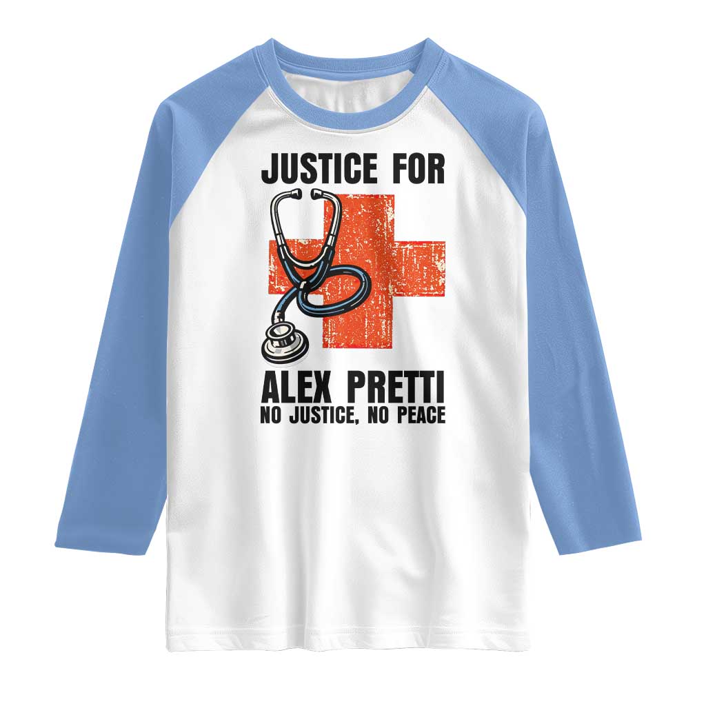 Justice For Alex Pretti Raglan Shirt Minneapolis Support Gift