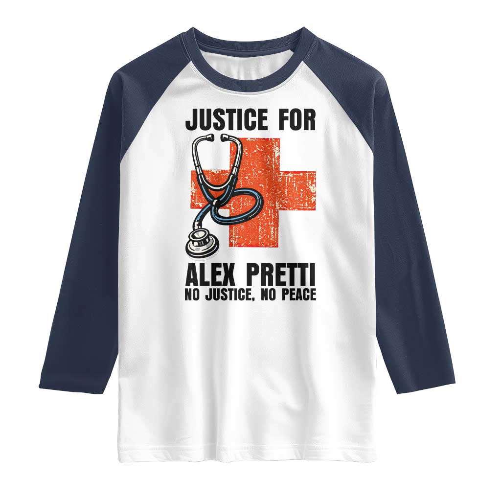 Justice For Alex Pretti Raglan Shirt Minneapolis Support Gift