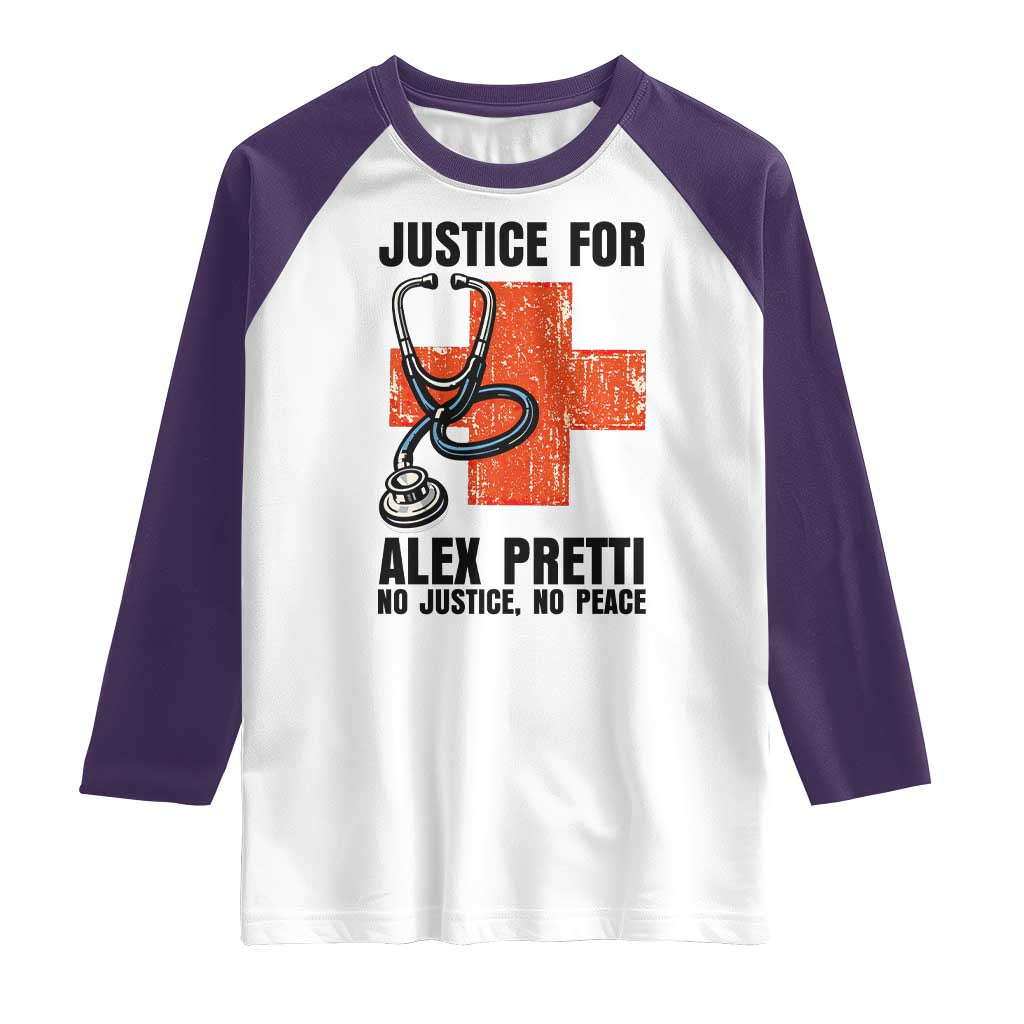 Justice For Alex Pretti Raglan Shirt Minneapolis Support Gift