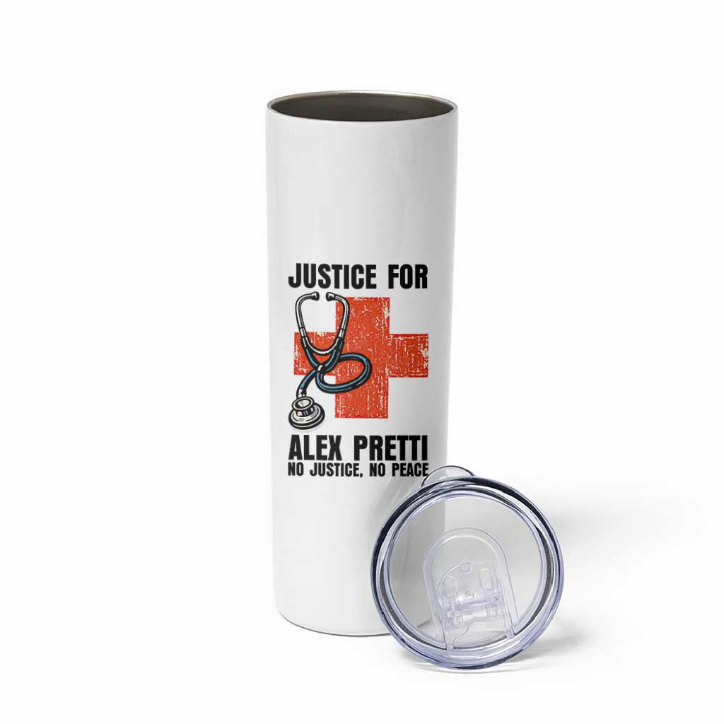 Justice For Alex Pretti Skinny Tumbler Minneapolis Support Gift