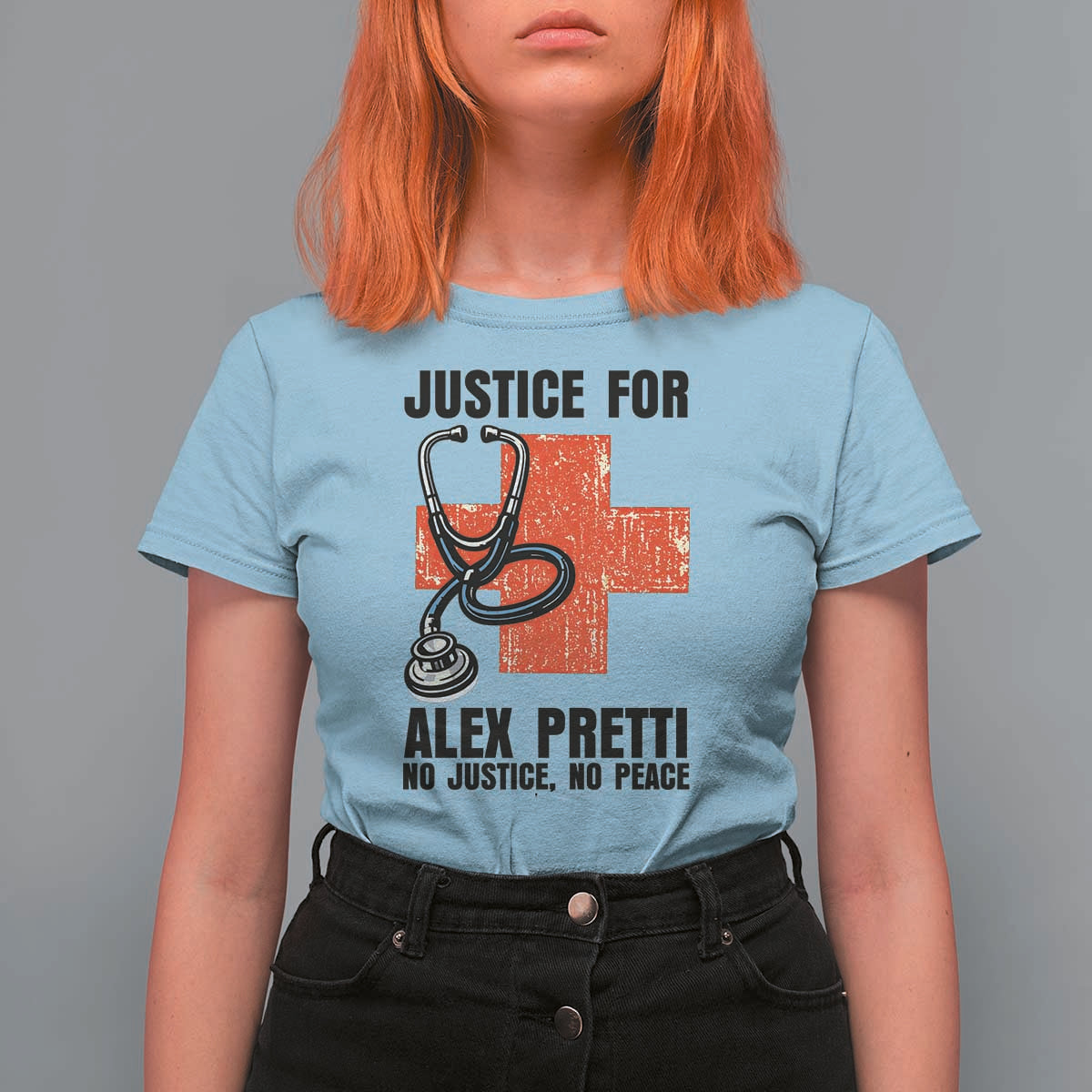 Justice For Alex Pretti T Shirt For Women Minneapolis Support Gift