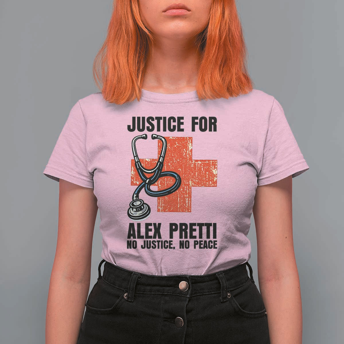 Justice For Alex Pretti T Shirt For Women Minneapolis Support Gift