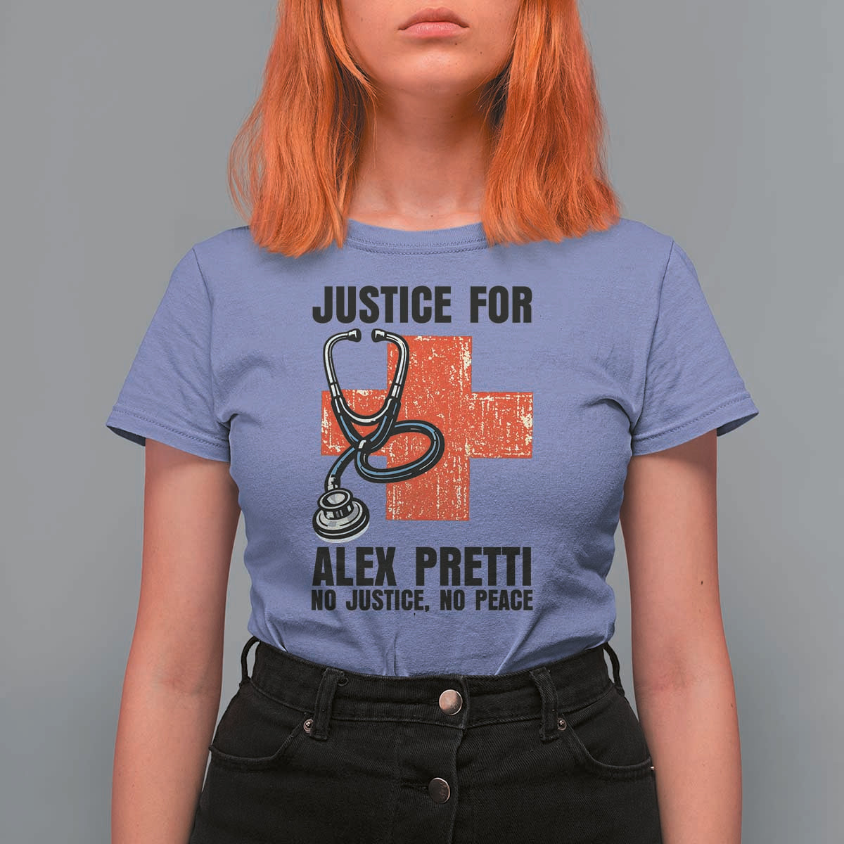 Justice For Alex Pretti T Shirt For Women Minneapolis Support Gift