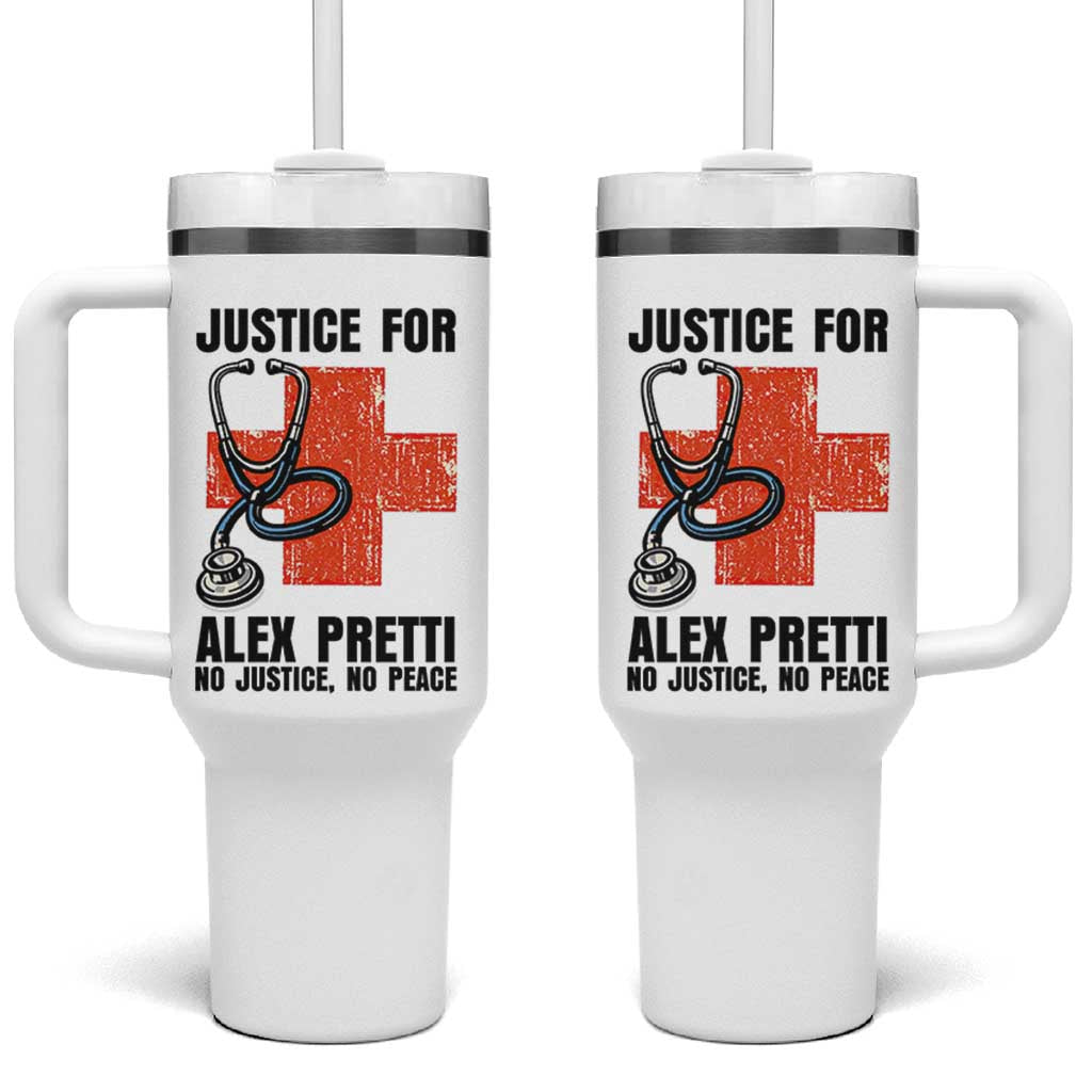 Justice For Alex Pretti Tumbler With Handle Minneapolis Support Gift
