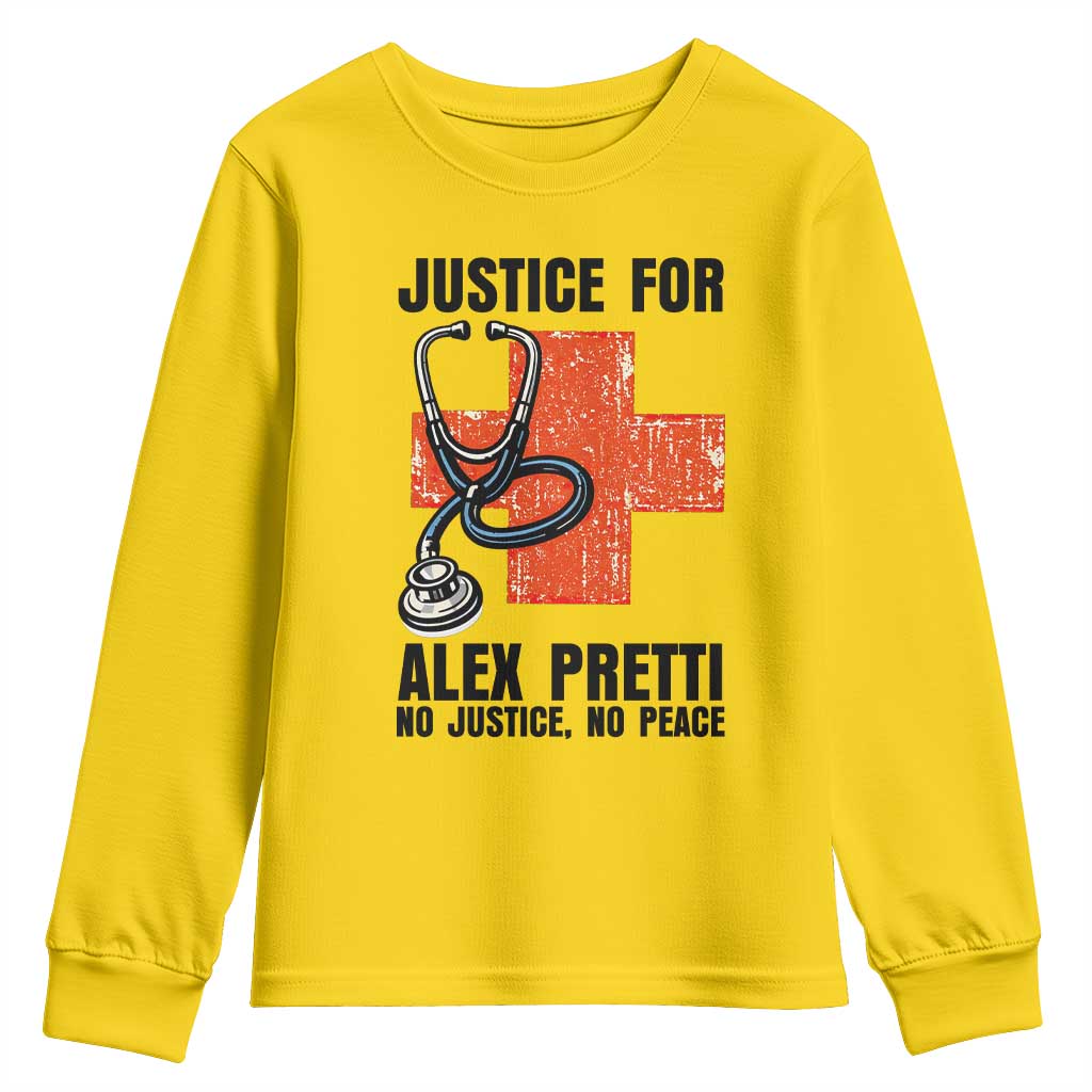 Justice For Alex Pretti Youth Sweatshirt Minneapolis Support Gift