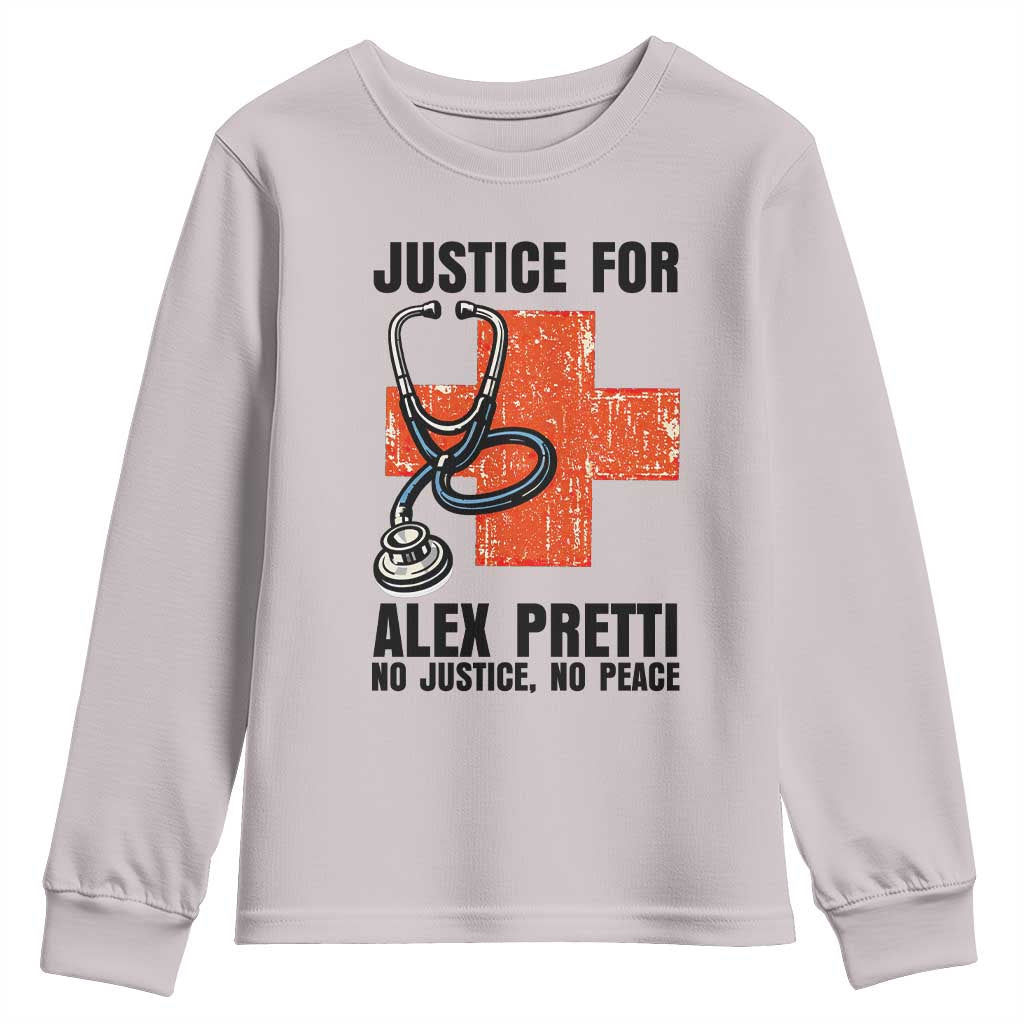 Justice For Alex Pretti Youth Sweatshirt Minneapolis Support Gift