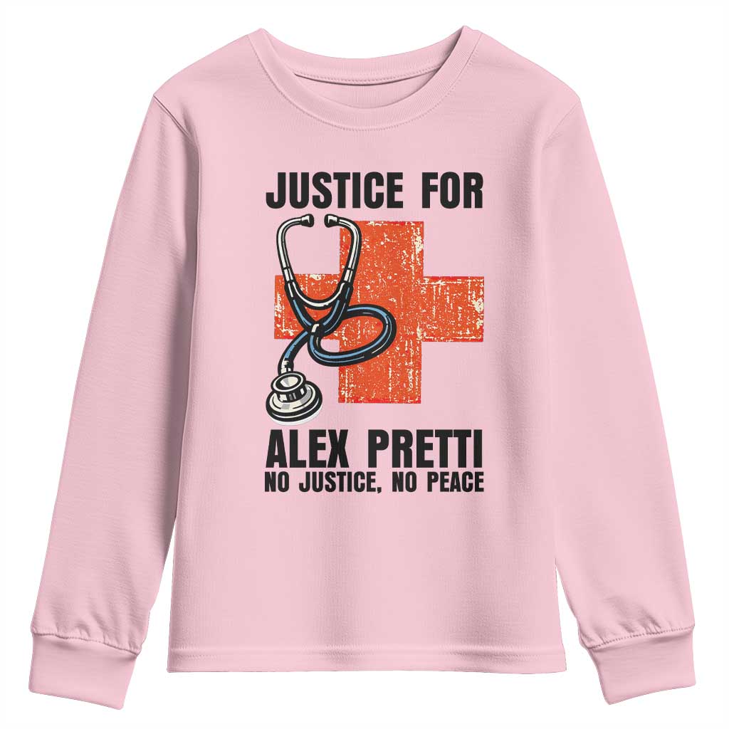Justice For Alex Pretti Youth Sweatshirt Minneapolis Support Gift
