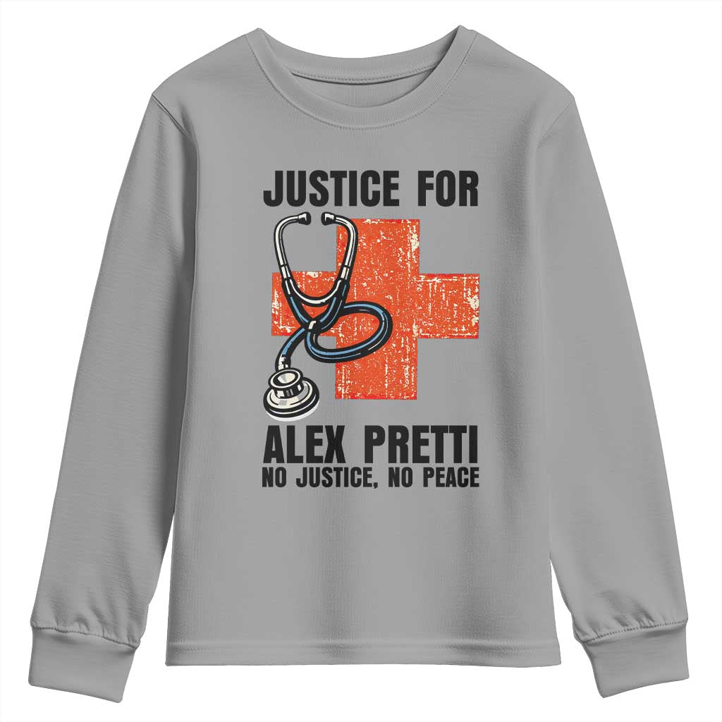 Justice For Alex Pretti Youth Sweatshirt Minneapolis Support Gift