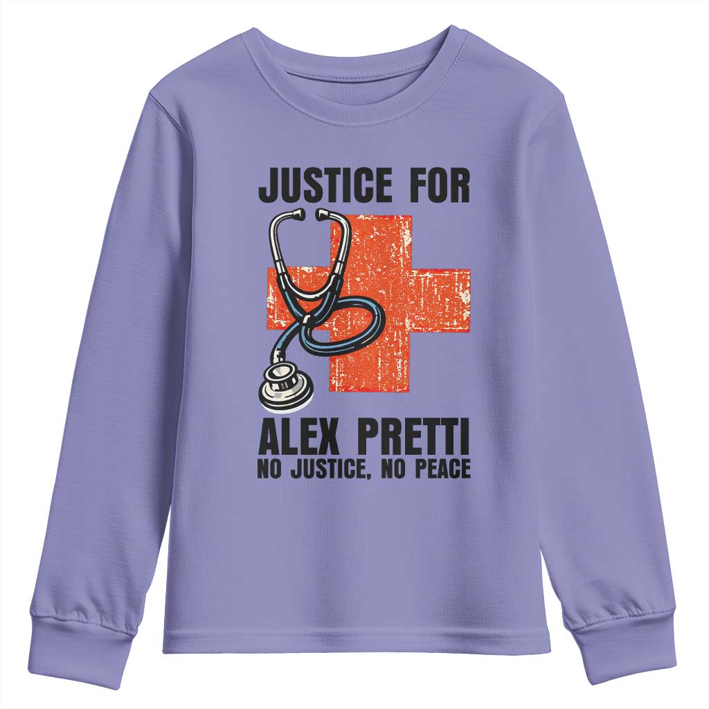 Justice For Alex Pretti Youth Sweatshirt Minneapolis Support Gift