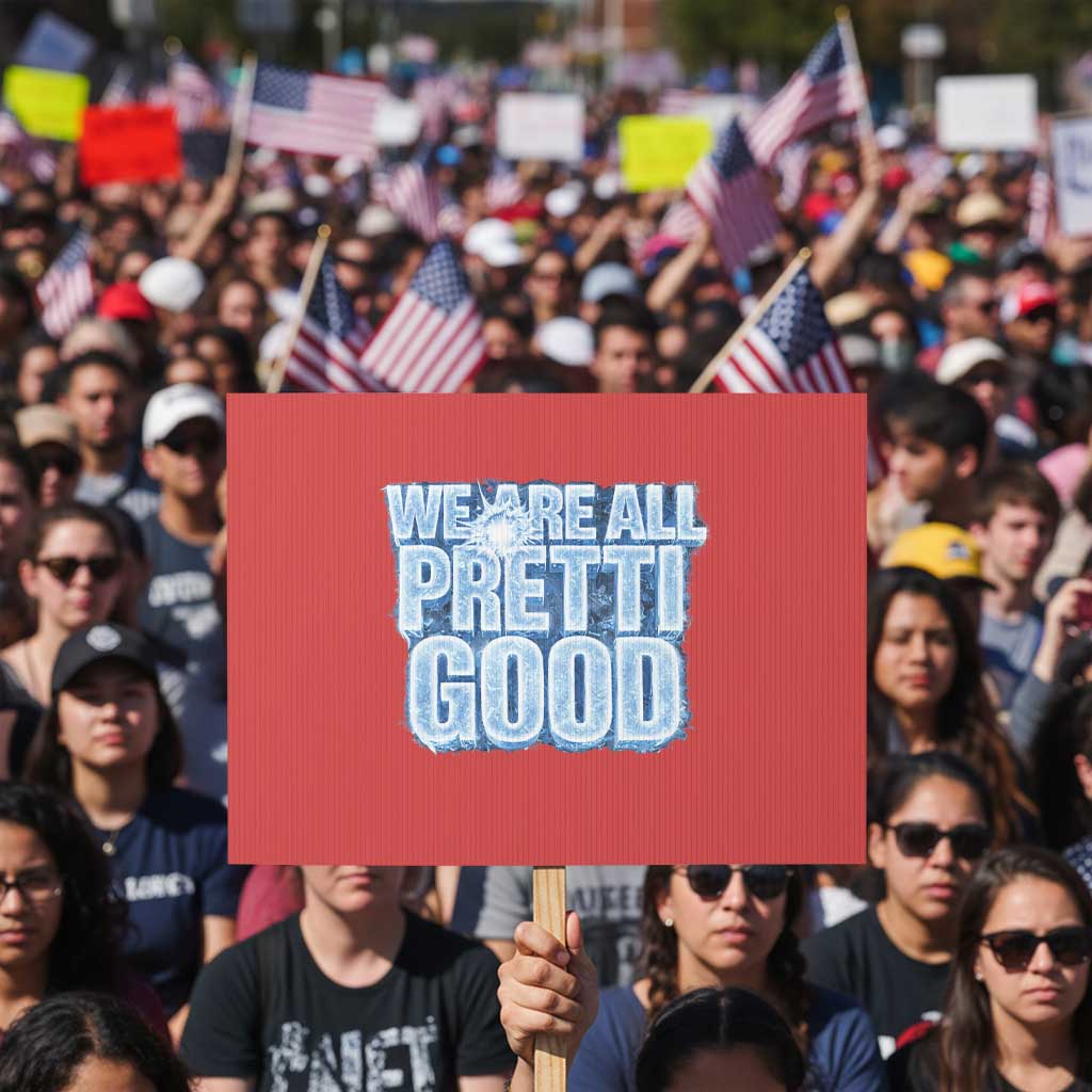 We Are All Pretti Good Protest Sign Justice And Solidarity Support Gift