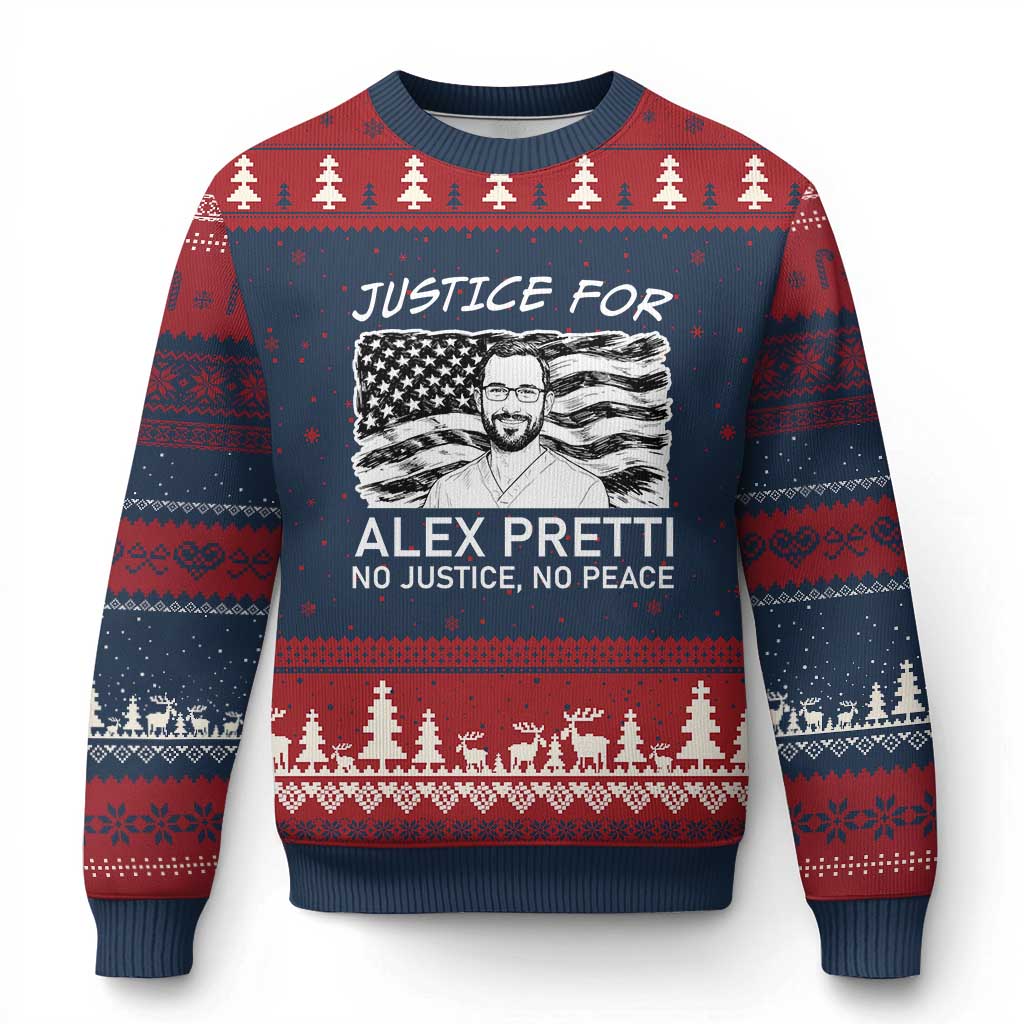 Minneapolis Strong Stand With Alex Ugly Christmas Sweater Justice And Solidarity Support Gift
