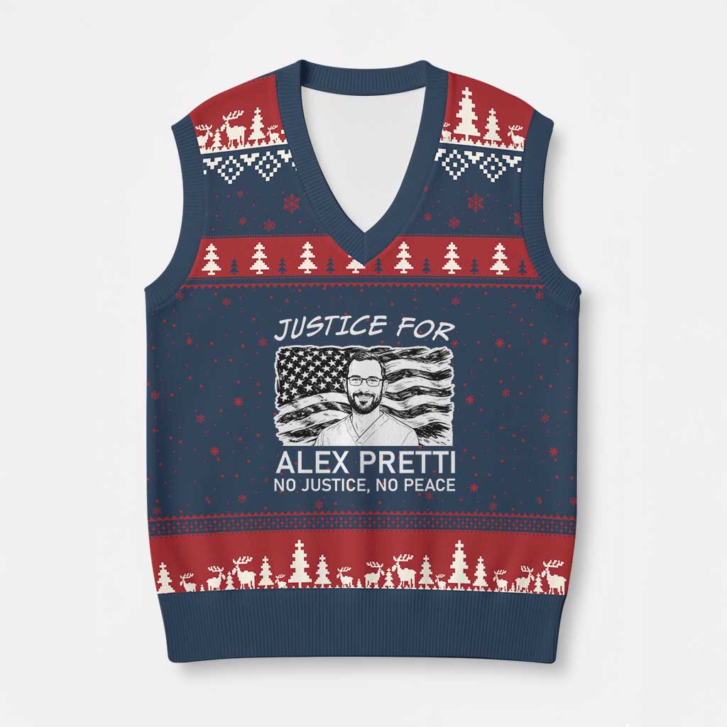 Minneapolis Strong Stand With Alex V-Neck Knit Sweater Vest Justice And Solidarity Support Gift
