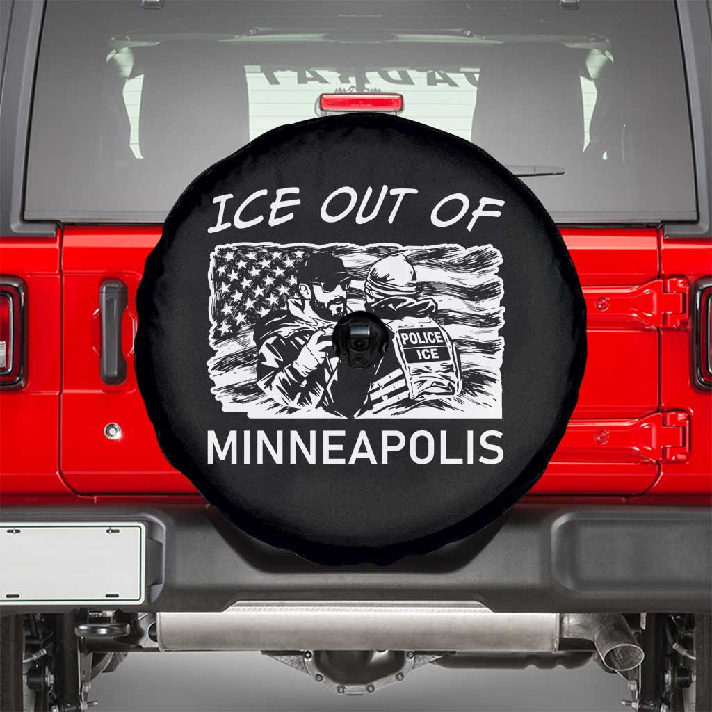 Ice Out Of Minneapolis Spare Tire Cover Minnesota Protest Support Gift