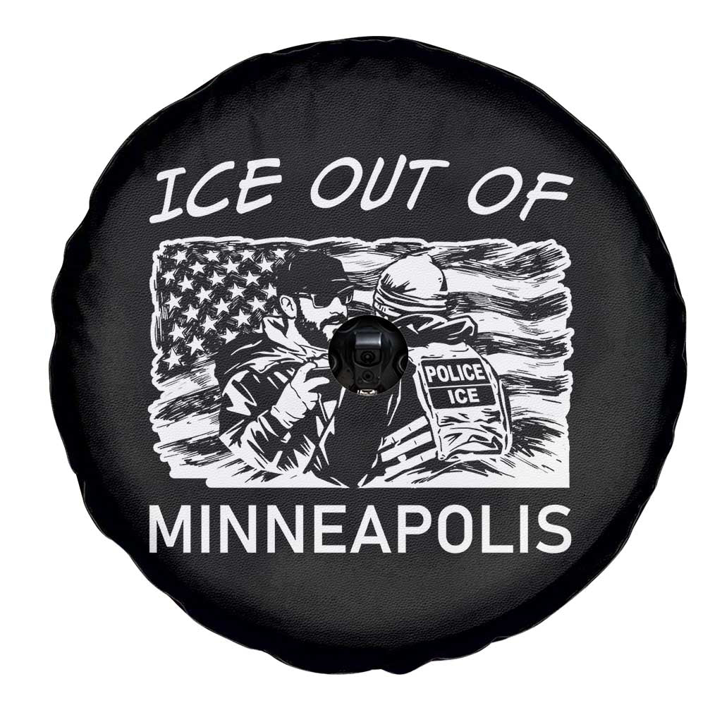 Ice Out Of Minneapolis Spare Tire Cover Minnesota Protest Support Gift