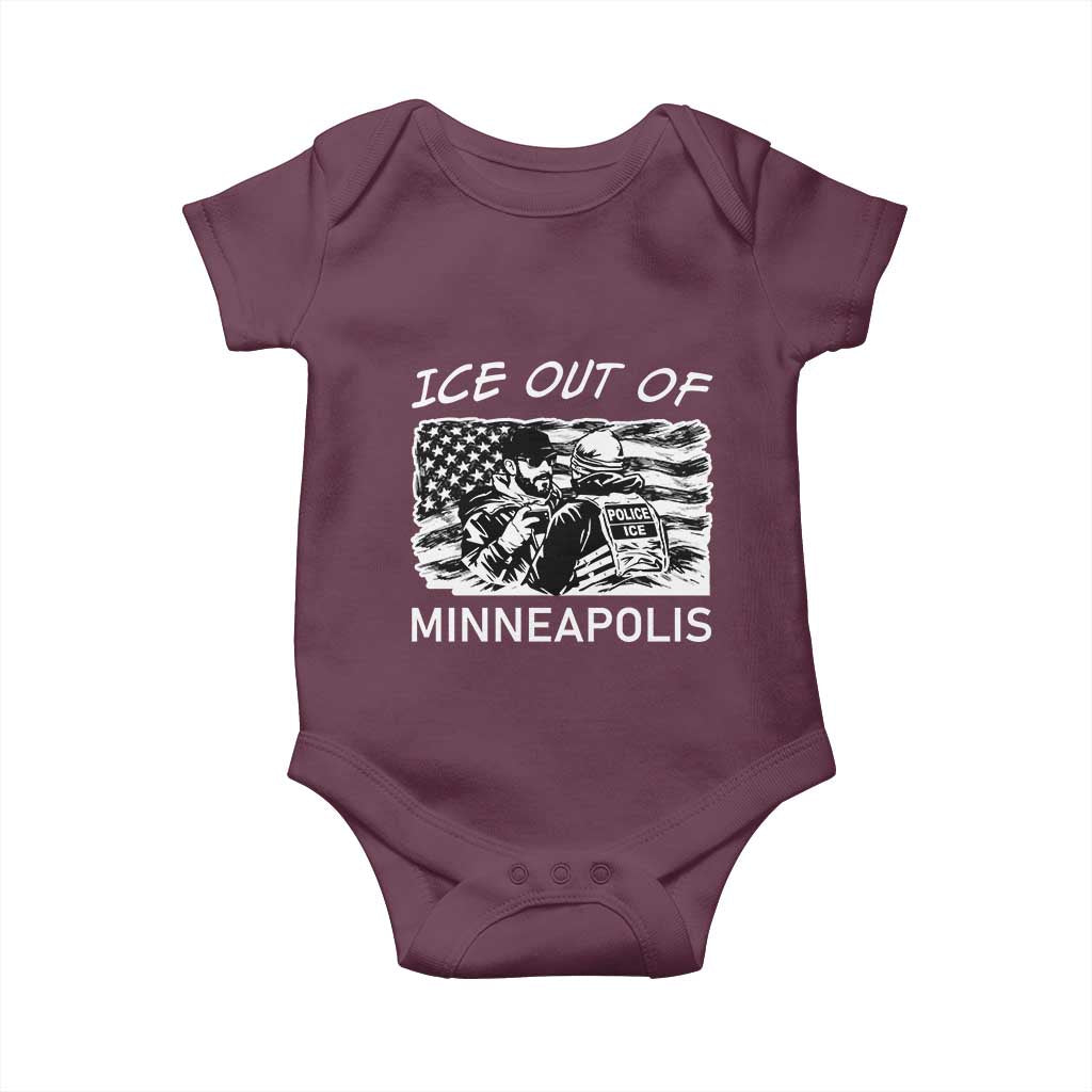 Ice Out Of Minneapolis Baby Onesie Minnesota Protest Support Gift