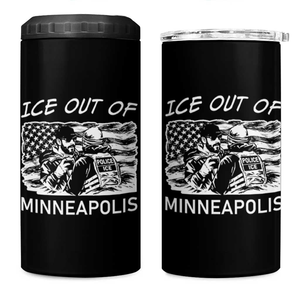 Ice Out Of Minneapolis 4 in 1 Can Cooler Tumbler Minnesota Protest Support Gift
