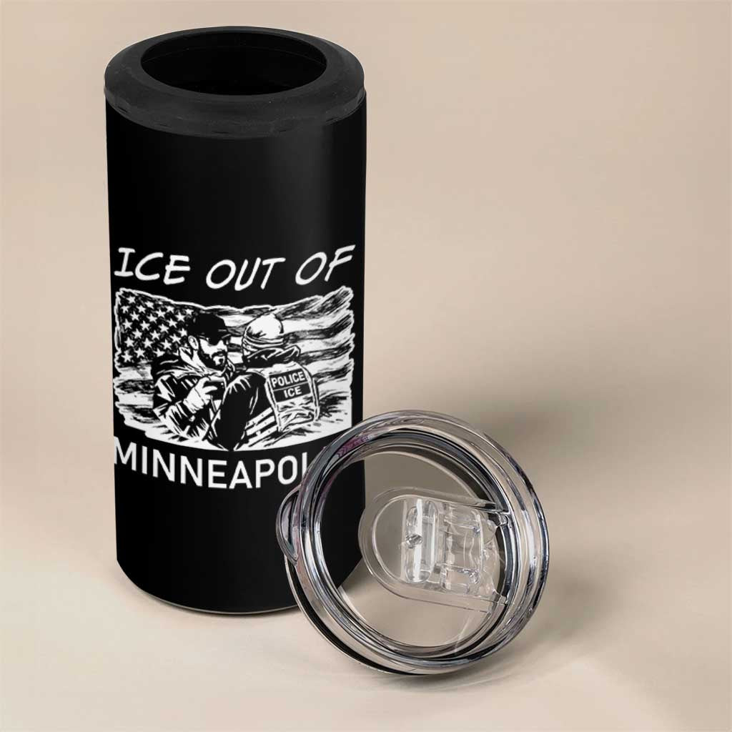 Ice Out Of Minneapolis 4 in 1 Can Cooler Tumbler Minnesota Protest Support Gift