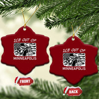 Ice Out Of Minneapolis Ceramic Ornament Minnesota Protest Support Gift