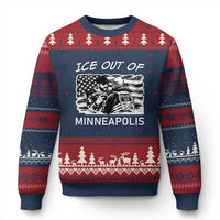 Ice Out Of Minneapolis Ugly Christmas Sweater Minnesota Protest Support Gift
