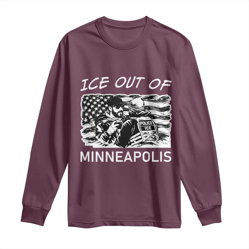 Ice Out Of Minneapolis Long Sleeve Shirt Minnesota Protest Support Gift