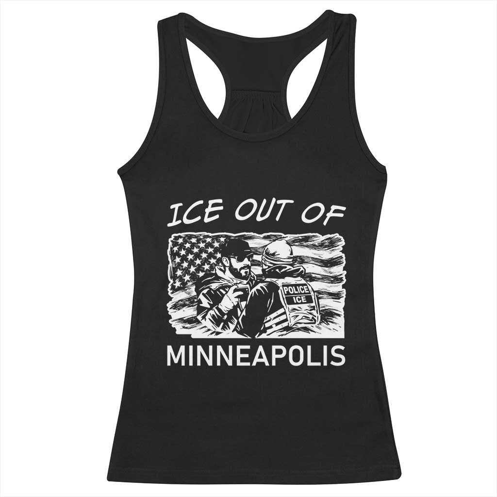 Ice Out Of Minneapolis Racerback Tank Top Minnesota Protest Support Gift