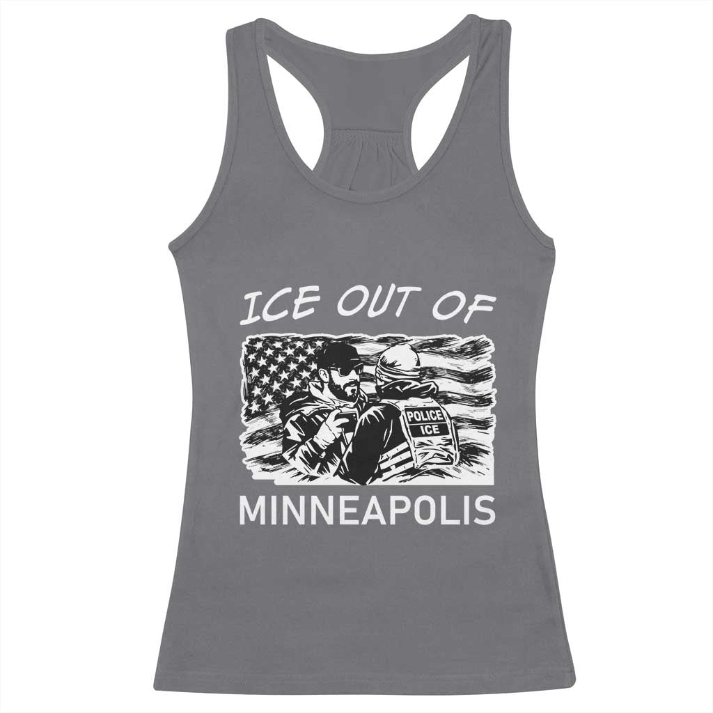 Ice Out Of Minneapolis Racerback Tank Top Minnesota Protest Support Gift