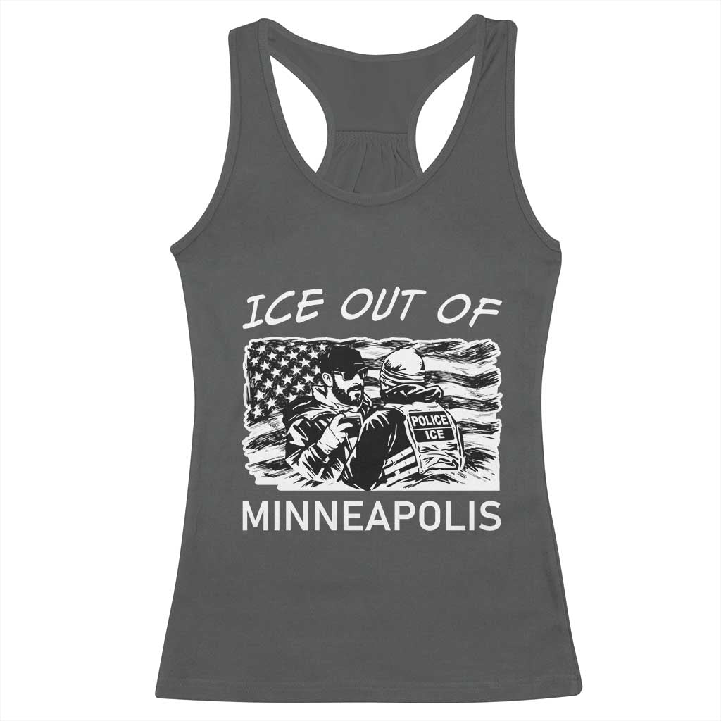 Ice Out Of Minneapolis Racerback Tank Top Minnesota Protest Support Gift