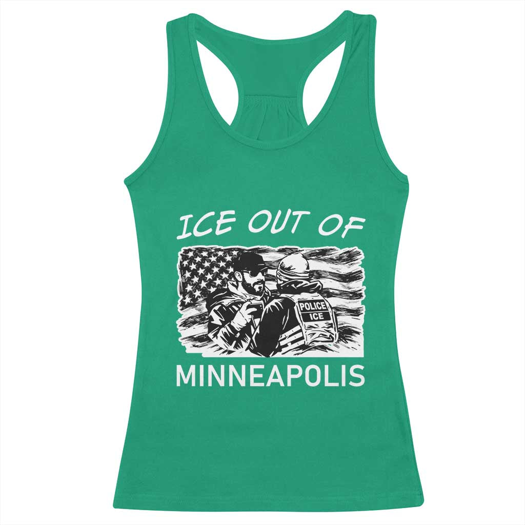 Ice Out Of Minneapolis Racerback Tank Top Minnesota Protest Support Gift