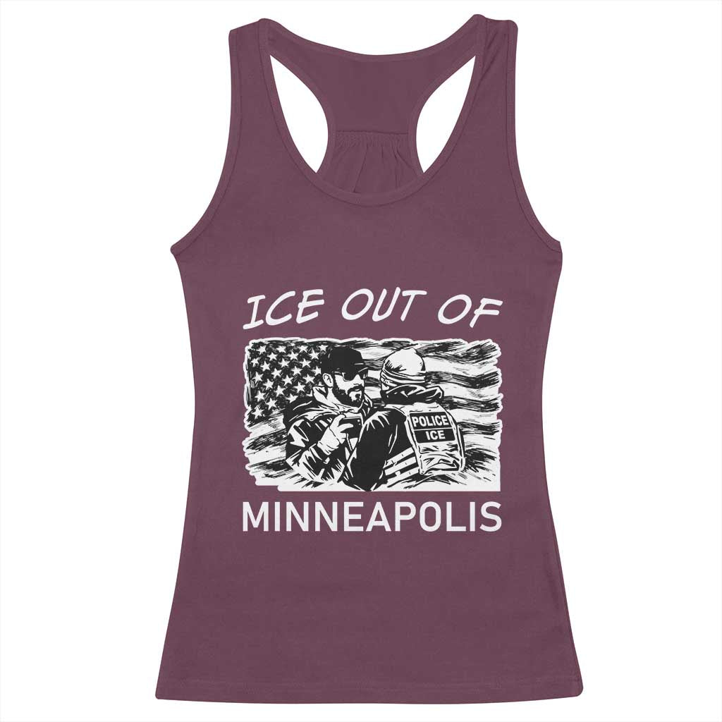 Ice Out Of Minneapolis Racerback Tank Top Minnesota Protest Support Gift
